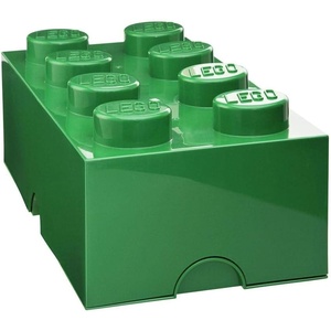 LEGO Mini Box 4 – studs Green 1.81 x 1.81 x 1.69 in | Versatile Small Storage Box for Snacks, Jewellery, Hair Accessories, Souvenirs & More – Dishwasher Safe,(Dark Green)