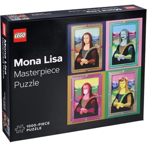 LEGO Minifigure Rainbow 1000-Piece Jigsaw Puzzle(Lego Materpiece Mona Lisa)