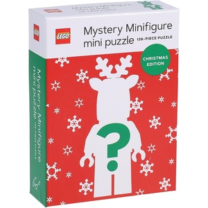 LEGO Mystery Minifigure Mini Puzzles (Christmas Edition Red) | 126-Piece Jigsaw Puzzle
