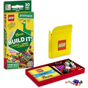 LEGO Recreate Activity Cards – Space | Outer Space Building Game with 30+ Activity Cards & 25 LEGO Elements | Ages 6+(Animals)