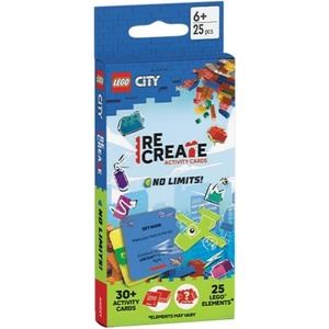 LEGO Recreate Activity Cards – Space | Outer Space Building Game with 30+ Activity Cards & 25 LEGO Elements | Ages 6+(LEGO CITY No Limits!)