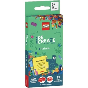 LEGO Recreate Activity Cards – Space | Outer Space Building Game with 30+ Activity Cards & 25 LEGO Elements | Ages 6+(Nature)