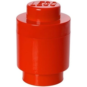 LEGO Storage Brick 1 Round 950 ml Storage Box with Lid Red | LEGO Round Storage Box Stackable Organizer Toy, Desk & Shelf Storage 950 ml Capacity Brick Size 1 Round(Red)