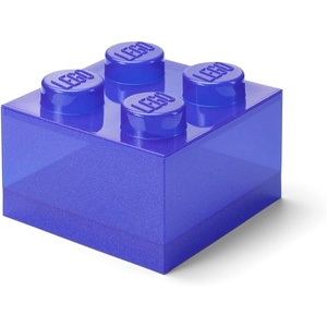 LEGO Storage Brick 4 Storage Box with Lid Glitter Violet | LEGO Brick Storage Box Stackable Organizer Toy, Desk & Shelf Storage Brick Size 4(Glitter Violet)