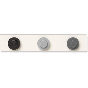 LEGO Wall Hanger Rack – Coat Rack with 3 Hooks for Hanging Coats, Backpacks, Hats | Perfect Kids Lego Room Decor | Assorted Colors – Red, Blue, Yellow(Black/Grey/Dark Grey)