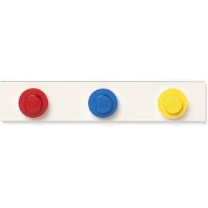 LEGO Wall Hanger Rack – Coat Rack with 3 Hooks for Hanging Coats, Backpacks, Hats | Perfect Kids Lego Room Decor | Assorted Colors – Red, Blue, Yellow(Red/Blue/Yellow)