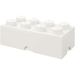 Room Copenhagen 8 LEGO Brick Box, White | BPA-Free Plastic Organizer for Bricks, Clothes & Stationery. Compatible with LEGO Brick Drawers and Other Storage Blocks(White)