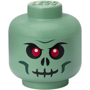 Room Copenhagen, LEGO Storage Heads Stackable Storage Container – Buildable Organizational Bins for Kid’s Toys and Accessories – 9.45 x 9.45 x 10.67in – Large, Pumpkin, Holds 500 Bricks | Holds about 500 bricks(Zombie)
