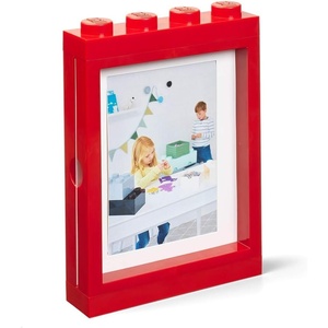 Room Copenhagen Lego Picture Frame – Stackable, Tabletop or Wall Display Photo Frame, Fits 5 x 7 in Photos, Black | LEGO Picture Frame 5 x 7 in Photos Stackable Photo Frame Tabletop Wall Display(Red)