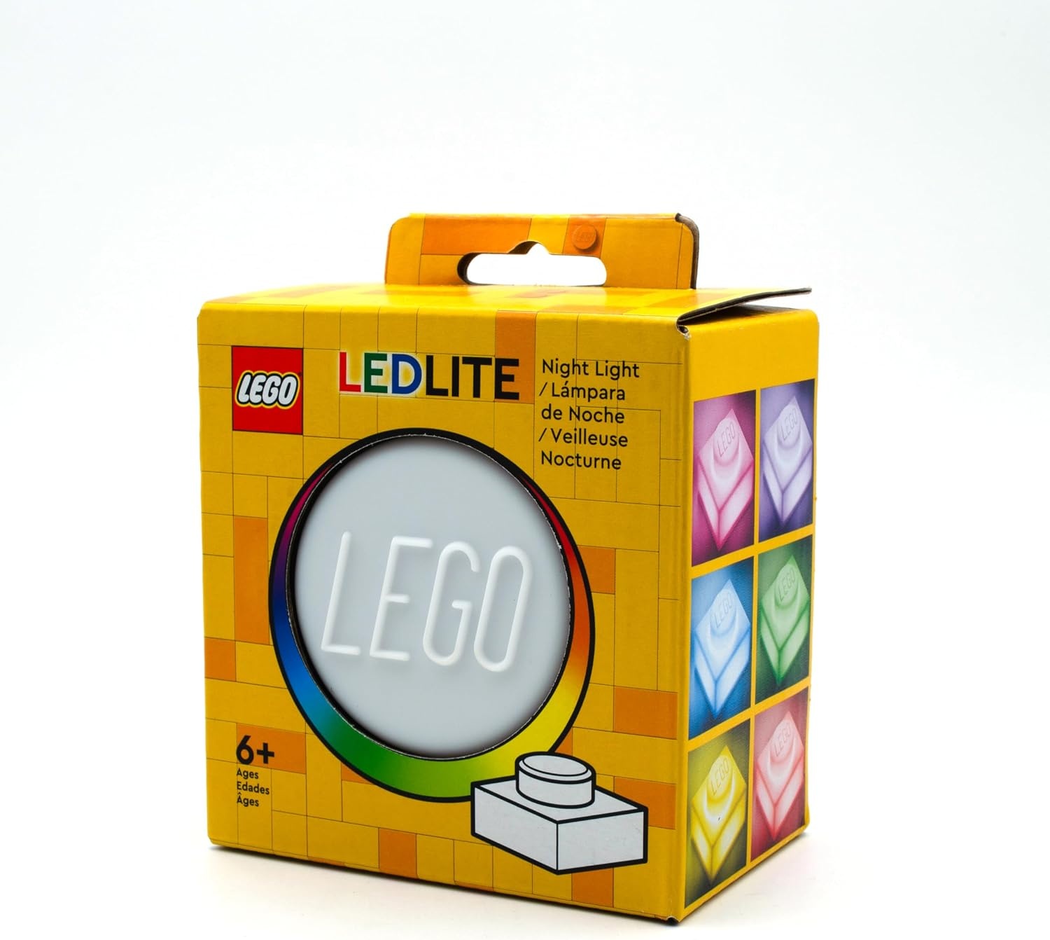 image:imageIQ LEGO Iconic 1x1 Plate Silicone Color Changing Night Light White LP50