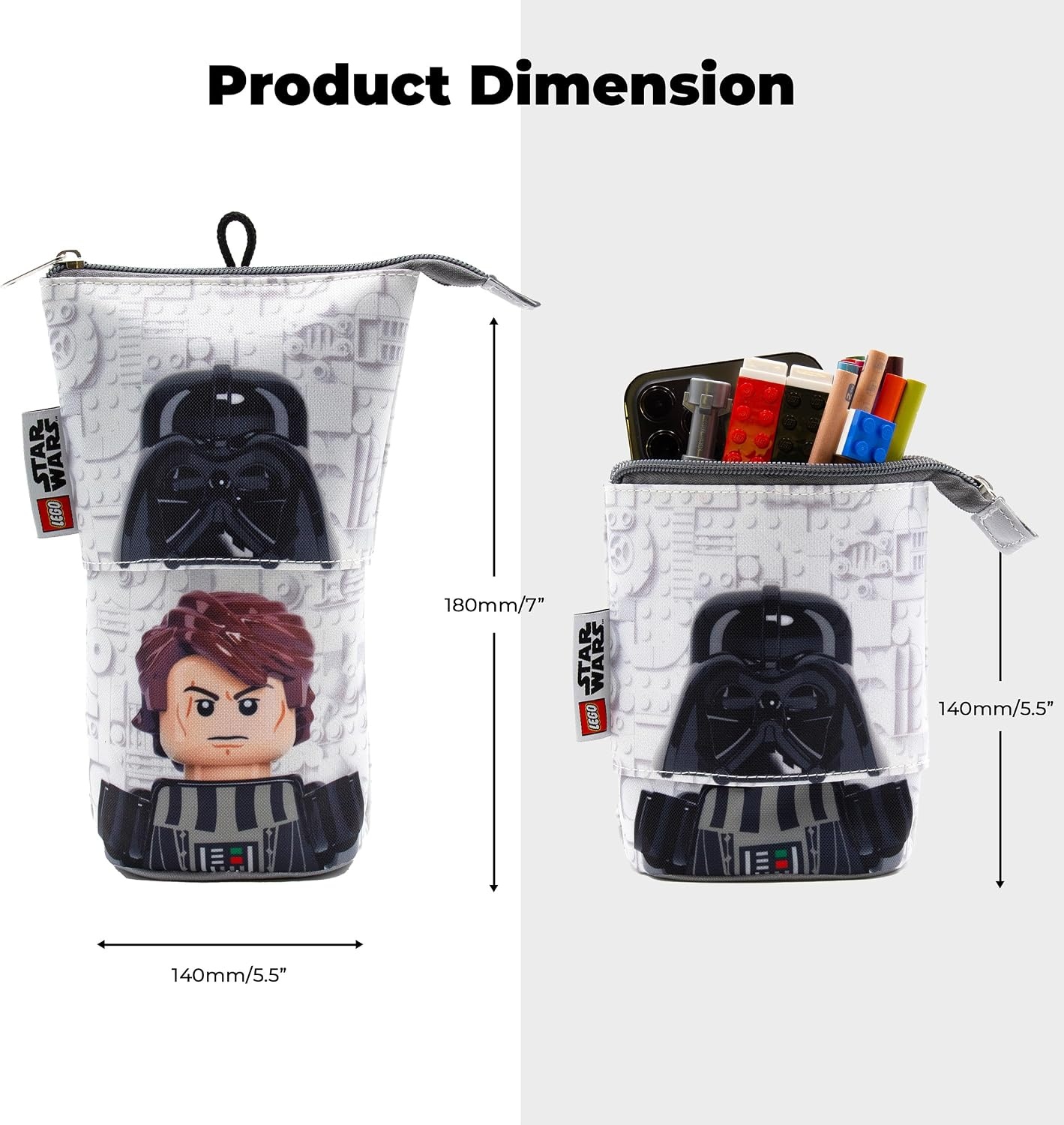 image:imageIQ LEGO Star Wars Pop Up Pencil Case Darth VaderAnakin Skywalker 53458