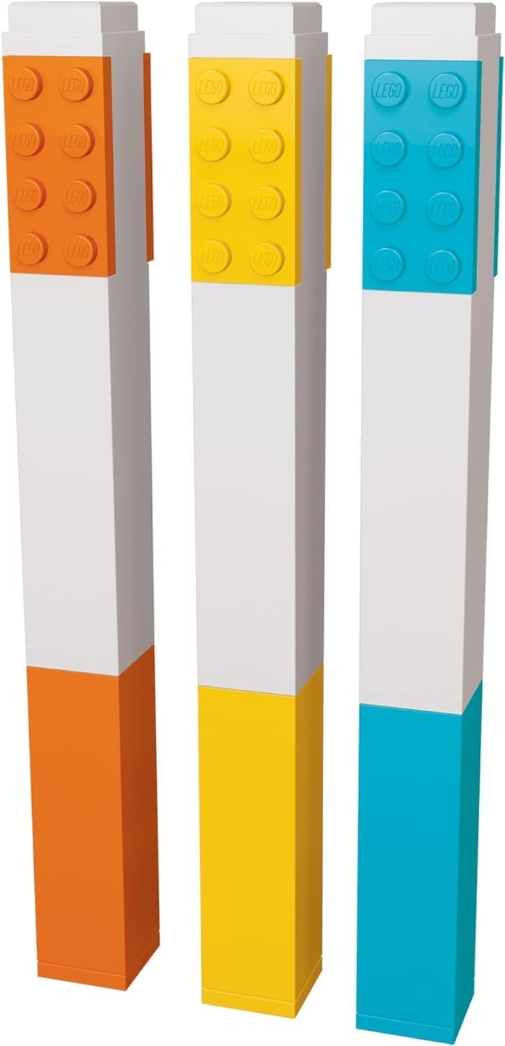 image:imageIQ LEGO Stationery Highlighter 3 Pack 51685 1 each Yellow Orange Blue