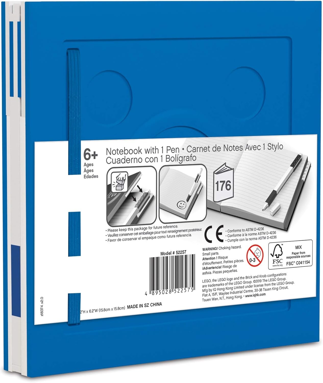 image:imageIQ LEGO Stationery Locking Notebook amp Gel Pen Set Blue 52257