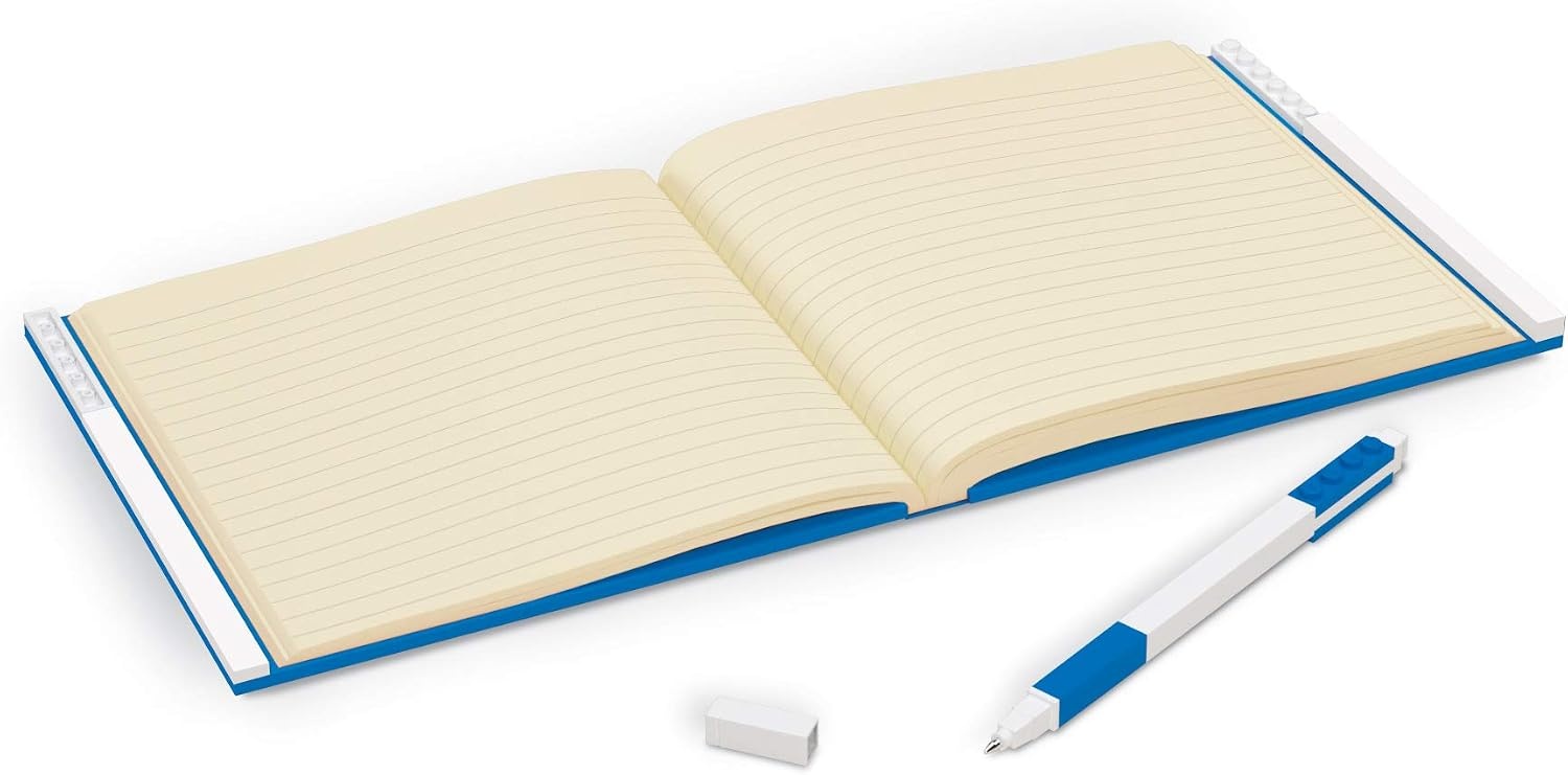 image:imageIQ LEGO Stationery Locking Notebook amp Gel Pen Set Blue 52257