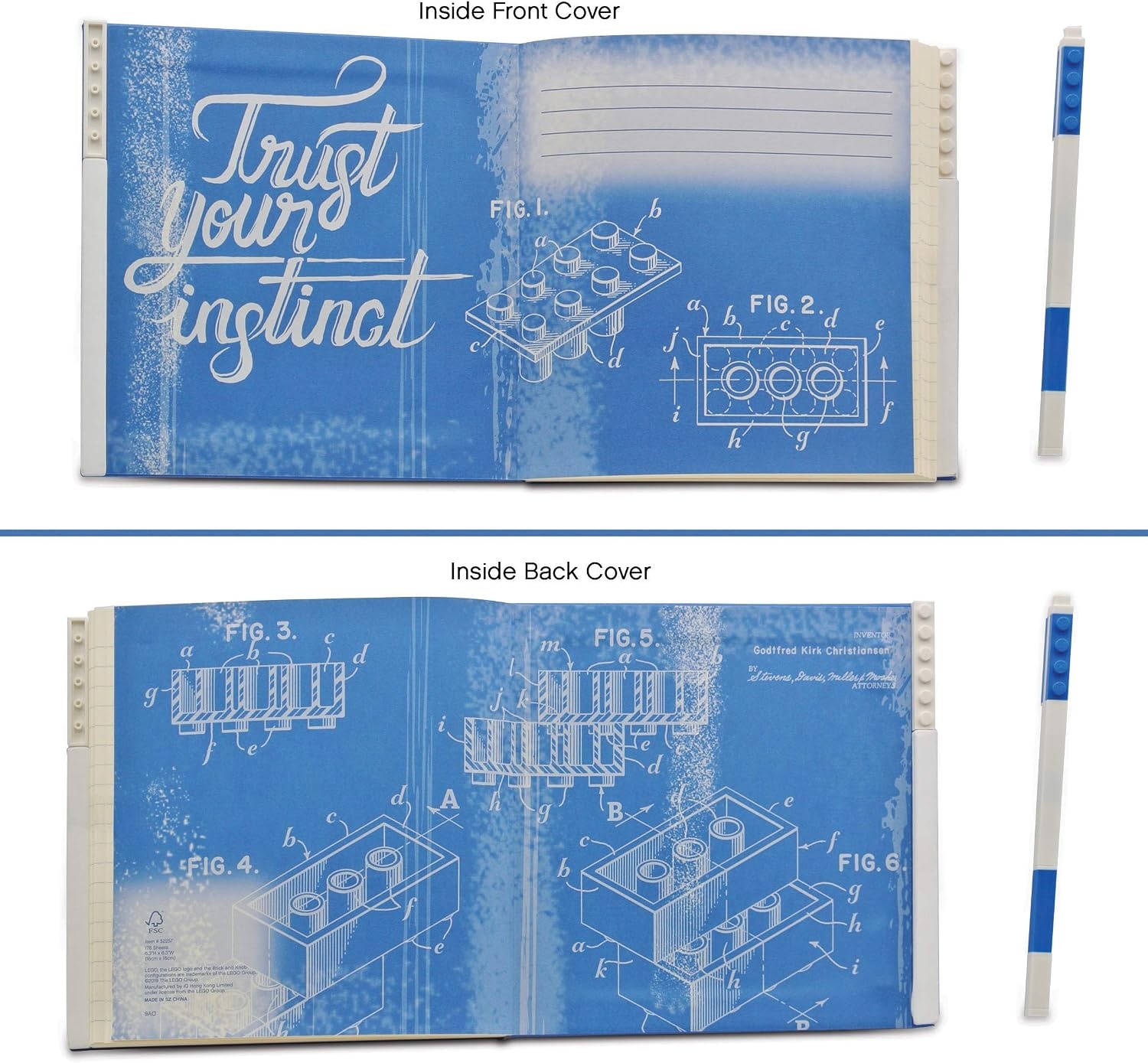 image:imageIQ LEGO Stationery Locking Notebook amp Gel Pen Set Blue 52257