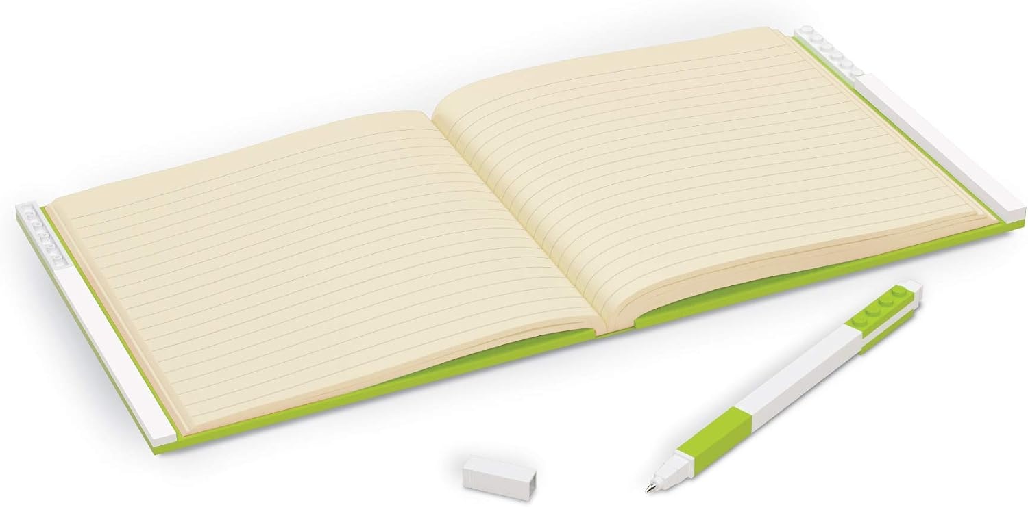 image:imageIQ LEGO Stationery Locking Notebook with Gel Pen Lime 52442