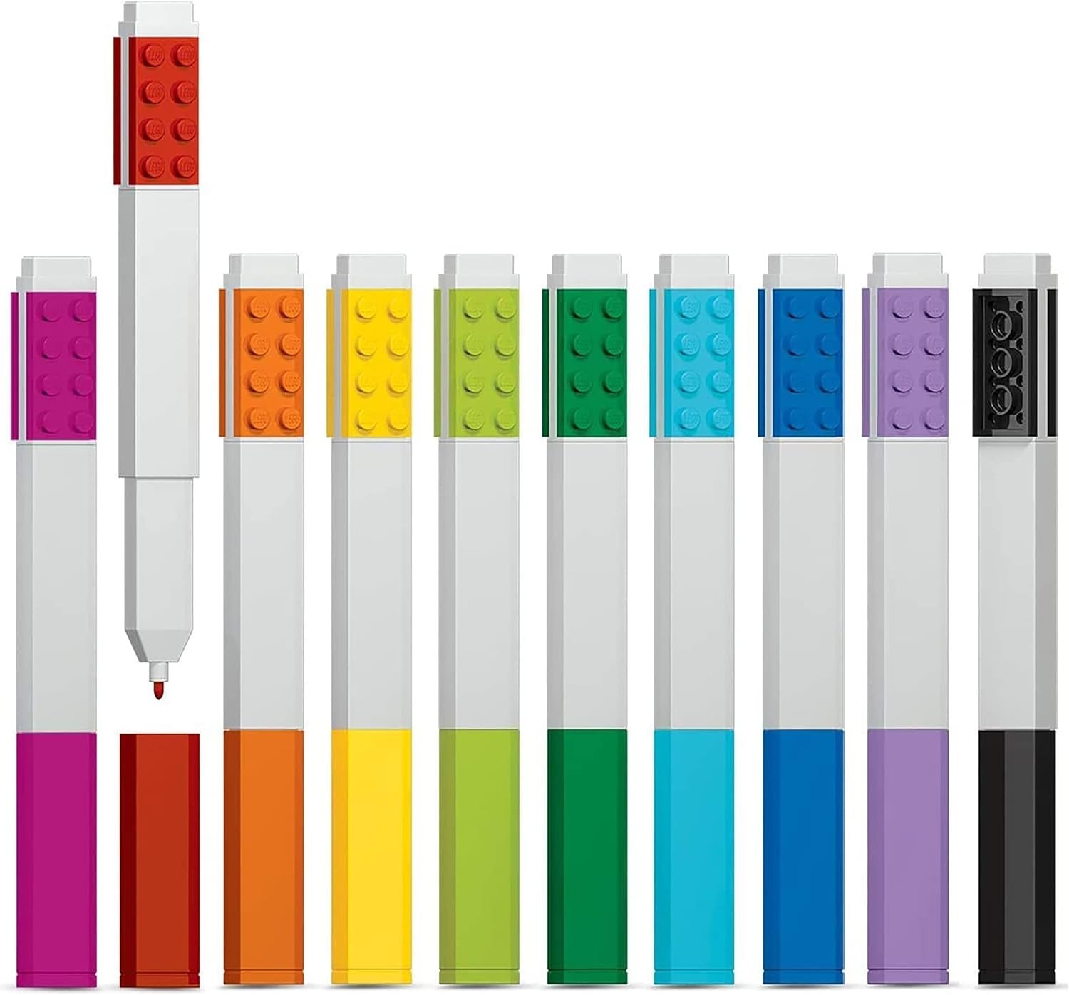 image:imageIQ LEGO Stationery Marker 10 Pack 53101 Back to School Accessory 10 Colors