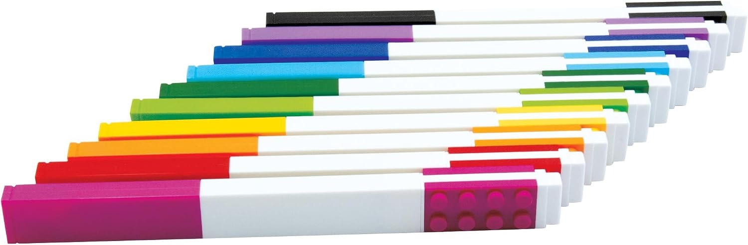 image:imageIQ LEGO Stationery Marker 10 Pack 53101 Back to School Accessory 10 Colors