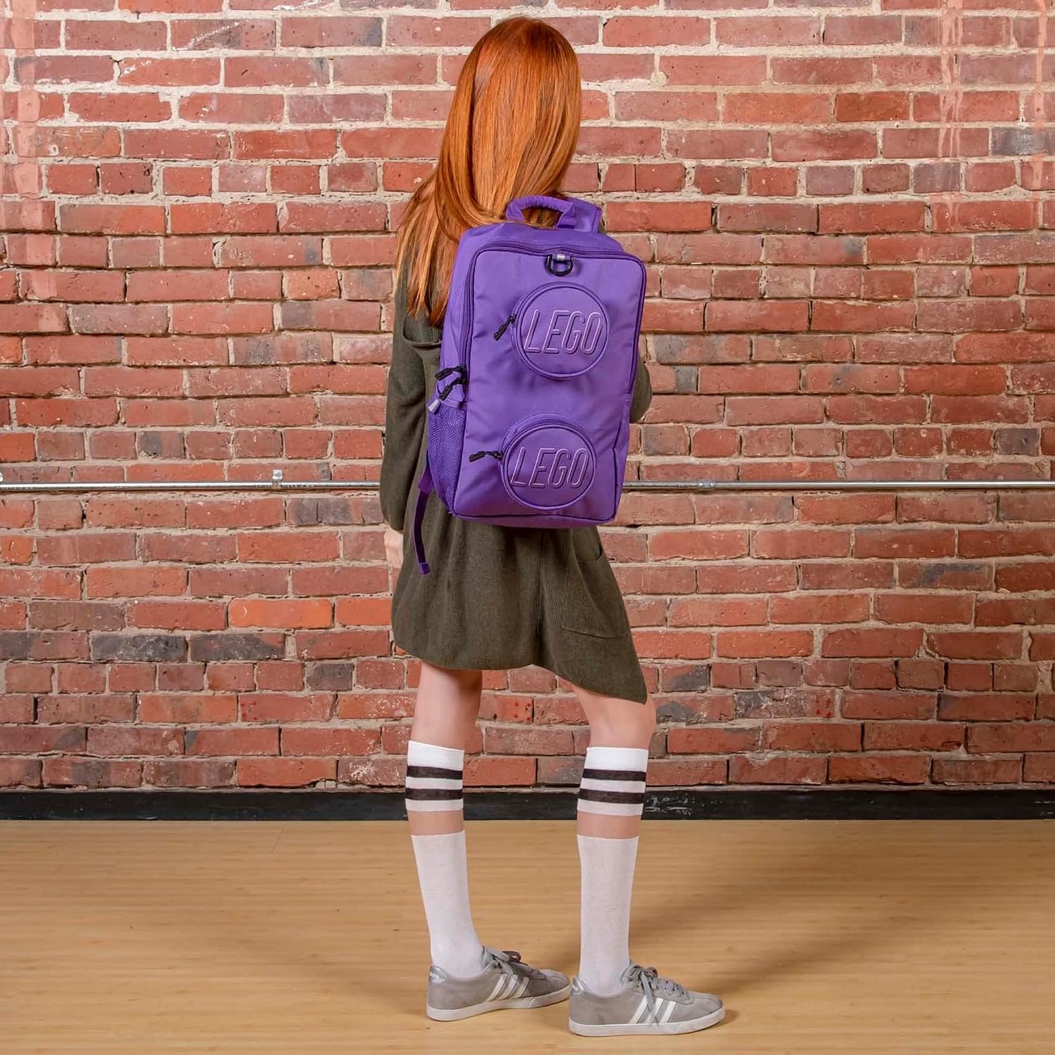 image:imageLEGO Brick Backpack GreenPurple