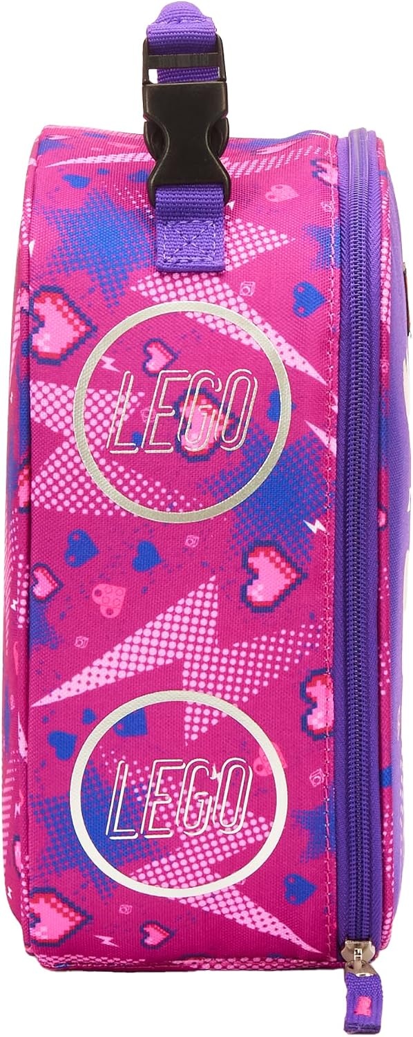 image:imageLEGO CHARACTER Lunch Box Insulated Soft Reusable Lunch Bag Meal Container for Boys and Girls Perfect for School or Travel Meal Tote BUTTERFLY GIRLPurple
