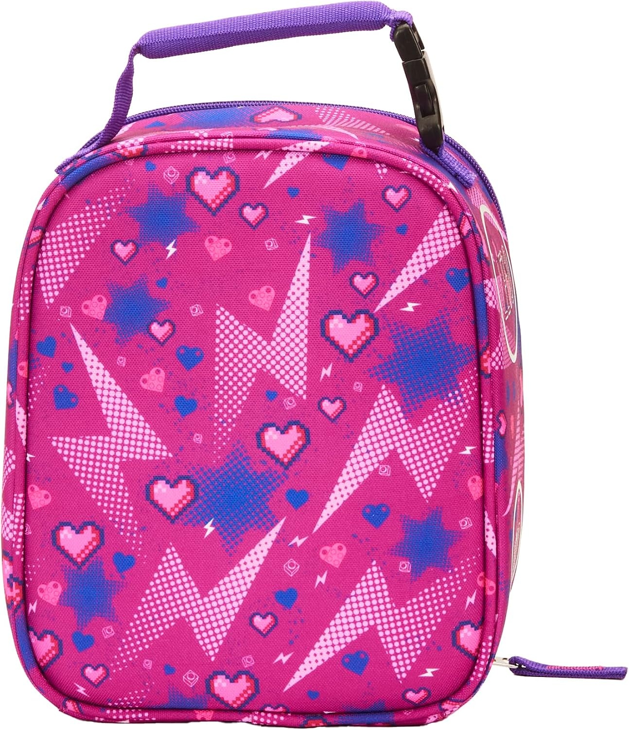 image:imageLEGO CHARACTER Lunch Box Insulated Soft Reusable Lunch Bag Meal Container for Boys and Girls Perfect for School or Travel Meal Tote BUTTERFLY GIRLPurple