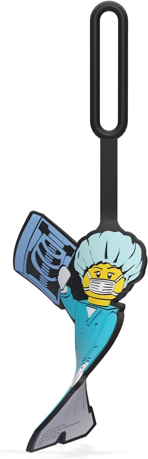 image:imageLEGO City Bag Tag Surgeon 52970 Flexible Silicone Luggage Tag for Suitcases Backpacks School Bags Travel Gift for Kids
