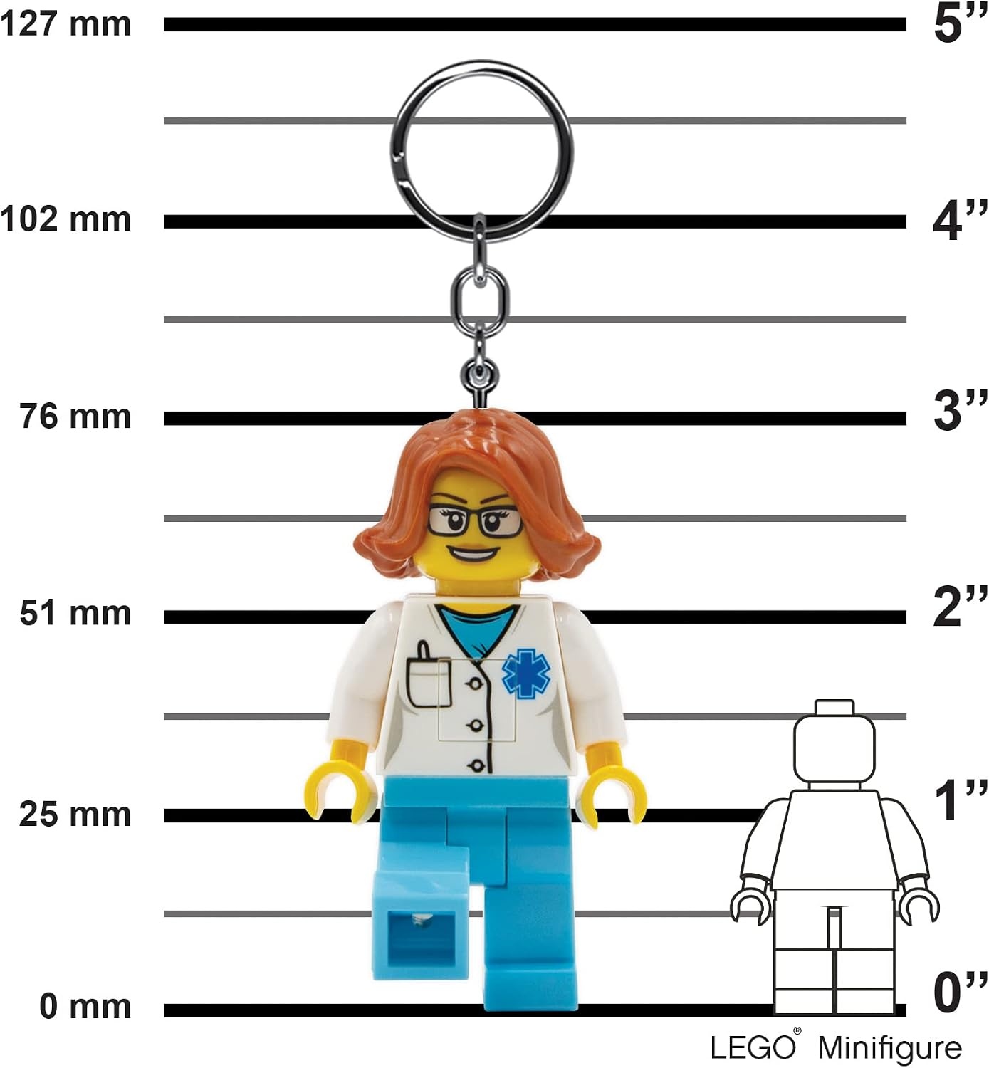 image:imageLEGO City Keychain Light Doctor KE185H Large 3 Inch Tall Figure Bag Charm Flashlight