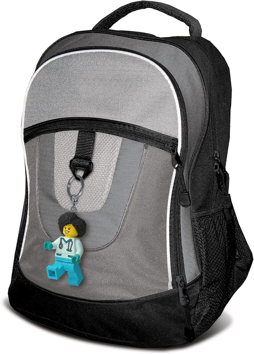 image:imageLEGO City Keychain Light Dr Flieber KE192H Large 3 Inch Tall Bag charm with LED light