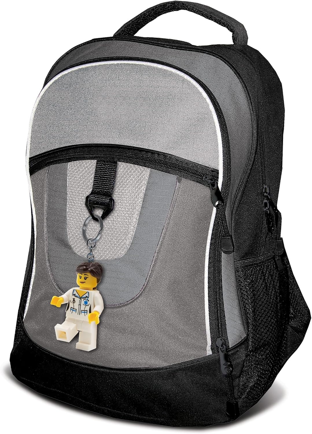 image:imageLEGO City Keychain Light Nurse KE186H Large 3 Inch Tall Figure Bag charm with LED light