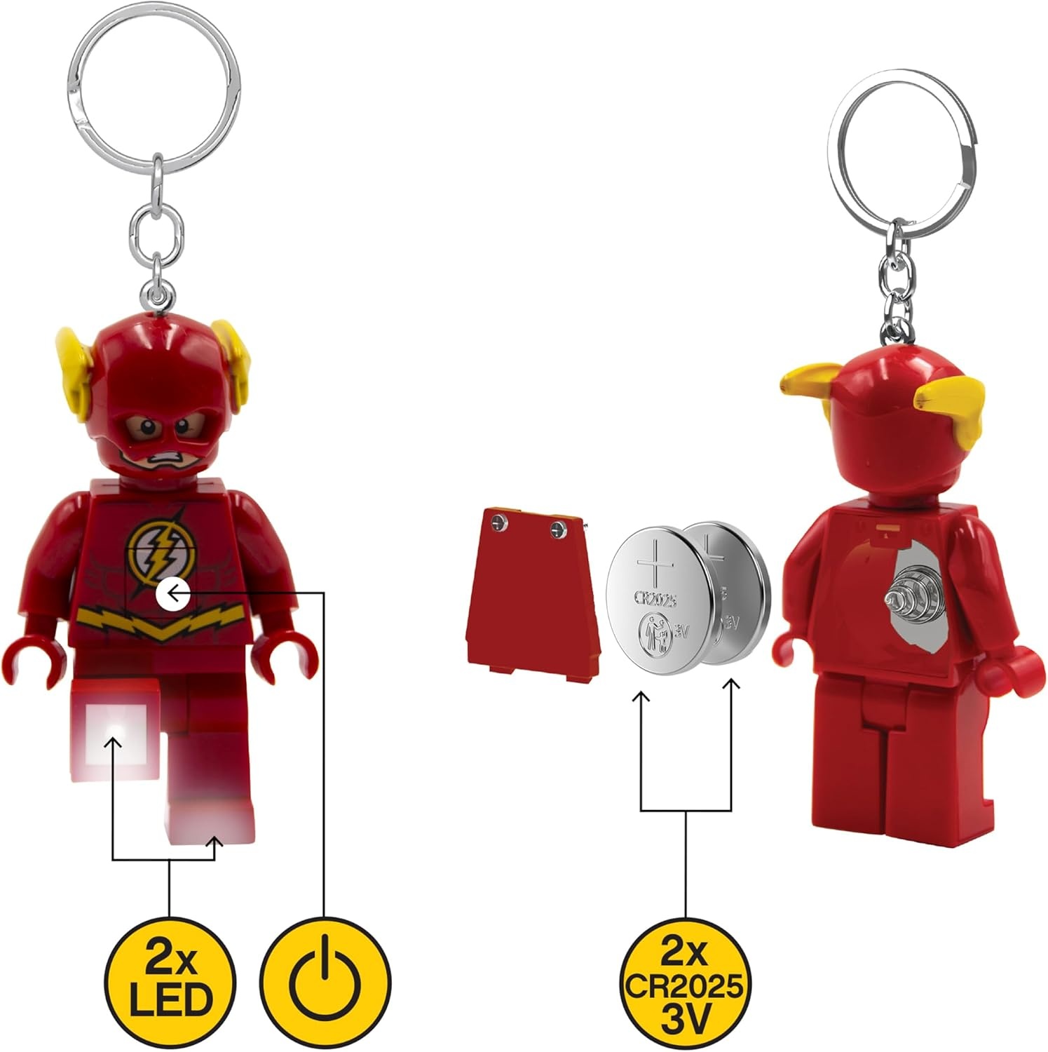 image:imageLEGO DC Super Heroes The Flash Keychain Light KE65H ExtraLarge 3 Inch TallRed