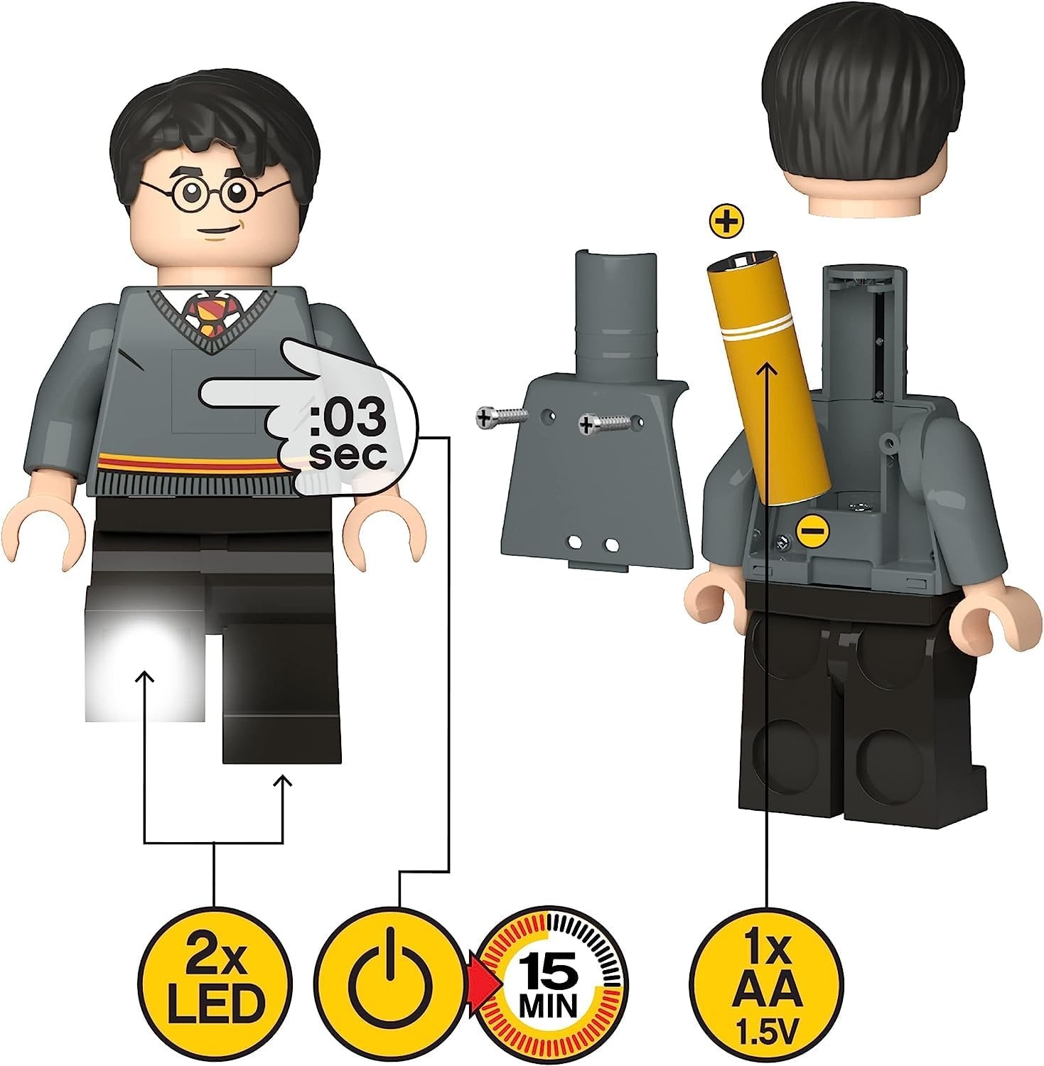image:imageLEGO Harry Potter Torch Flashlight Harry Potter TO49 ExtraLarge 5 Inch Tall Figure