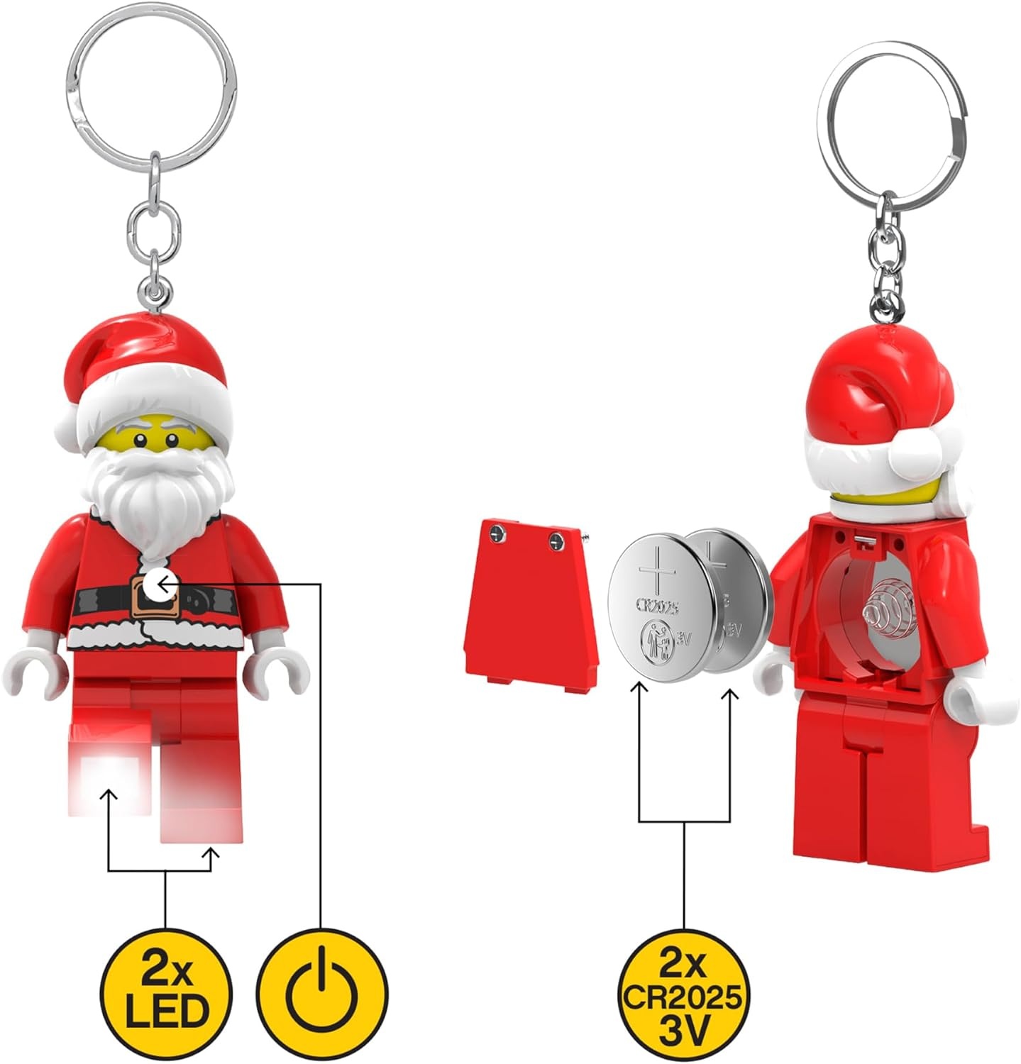 image:imageLEGO Iconic Keyring Torch Height 76mm KE184 2 CR2025 Batteries IncludedRed