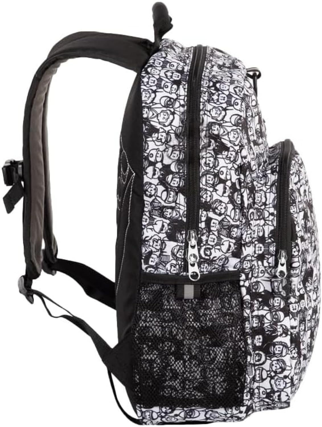 image:imageLEGO Iconic Prints Kids School Backpack Bookbag for Travel OntheGo Back to School Boys and Girls with Adjustable Padded Straps and Fun patterns Rainbow HeartsCrowd Color Me
