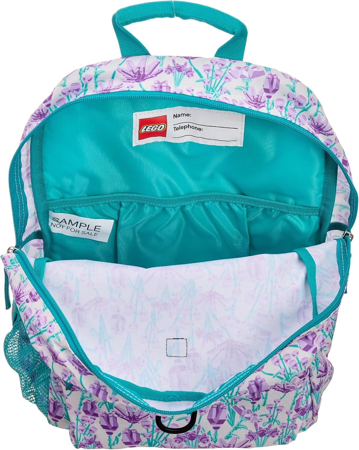 image:imageLEGO Iconic Prints Kids School Backpack Bookbag for Travel OntheGo Back to School Boys and Girls with Adjustable Padded Straps and Fun patterns Rainbow HeartsPurple Bouquet