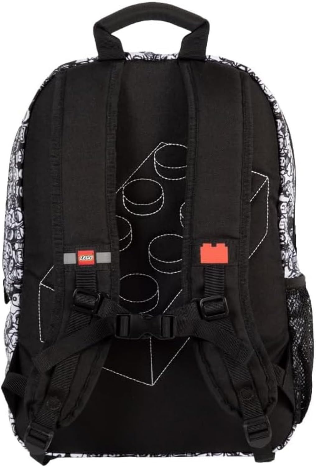 image:imageLEGO Iconic Prints Kids School Backpack Bookbag for Travel OntheGo Back to School Boys and Girls with Adjustable Padded Straps and Fun patterns Rainbow HeartsCrowd Color Me