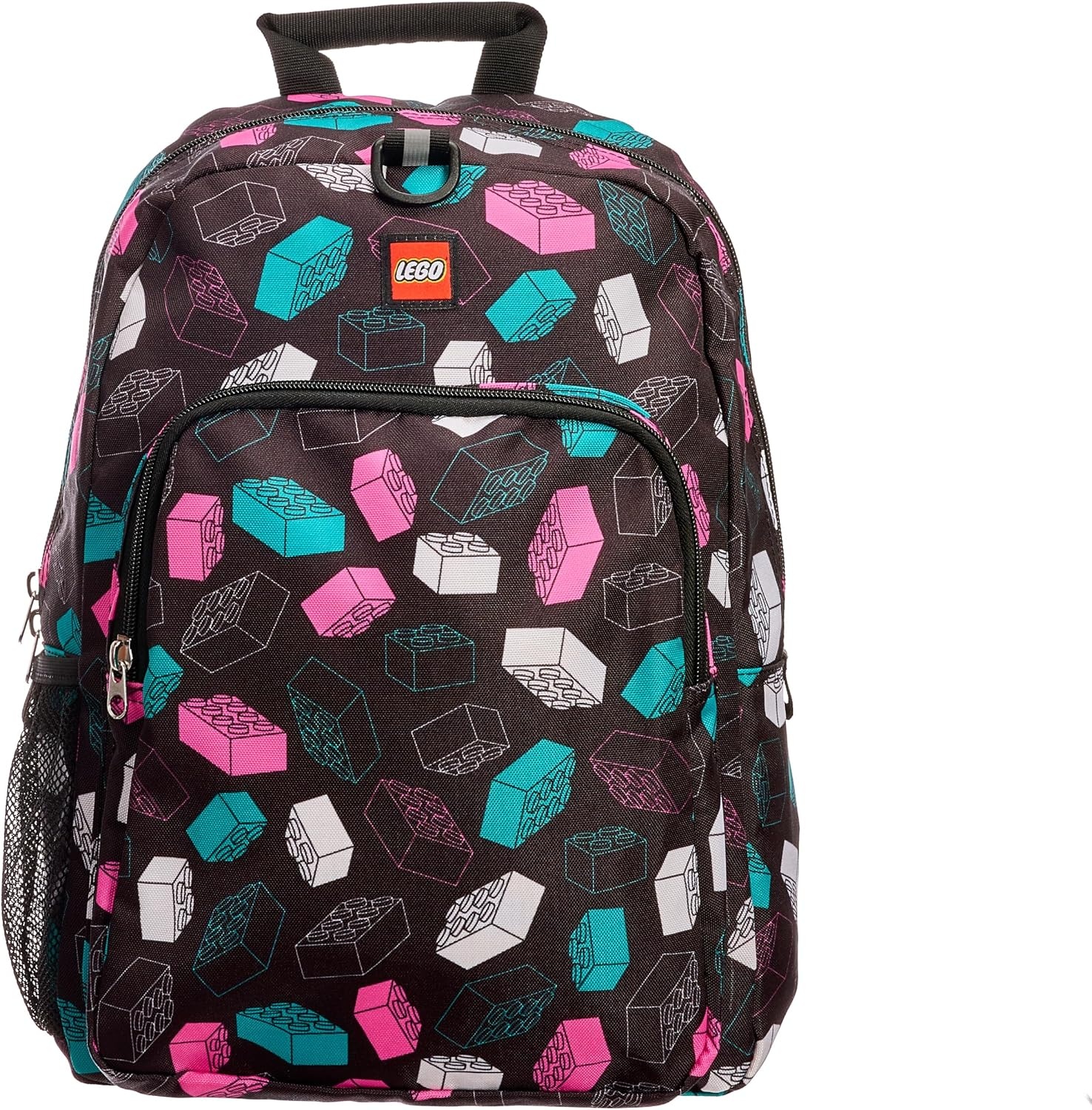 image:imageLEGO Iconic Prints Kids School Backpack Bookbag for Travel OntheGo Back to School Boys and Girls with Adjustable Padded Straps and Fun patterns Rainbow HeartsMulticolor Brick