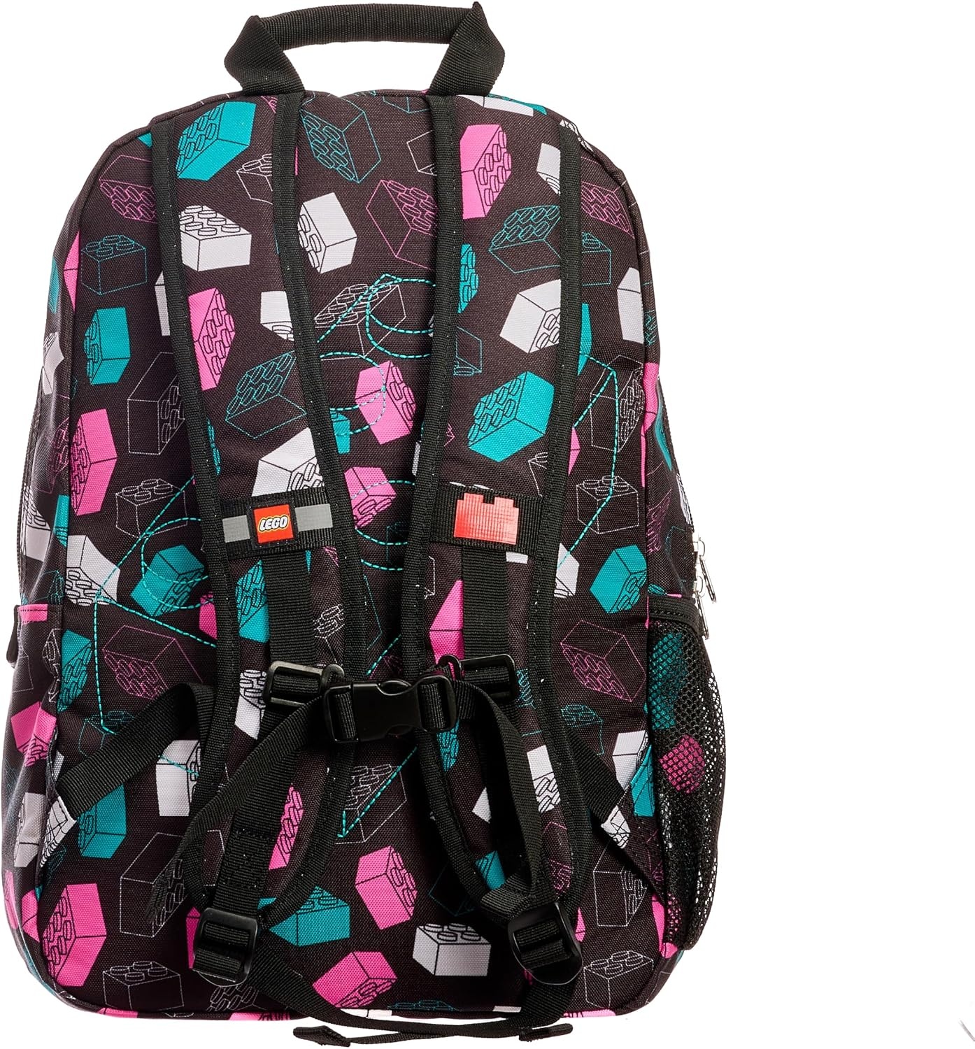 image:imageLEGO Iconic Prints Kids School Backpack Bookbag for Travel OntheGo Back to School Boys and Girls with Adjustable Padded Straps and Fun patterns Rainbow HeartsMulticolor Brick