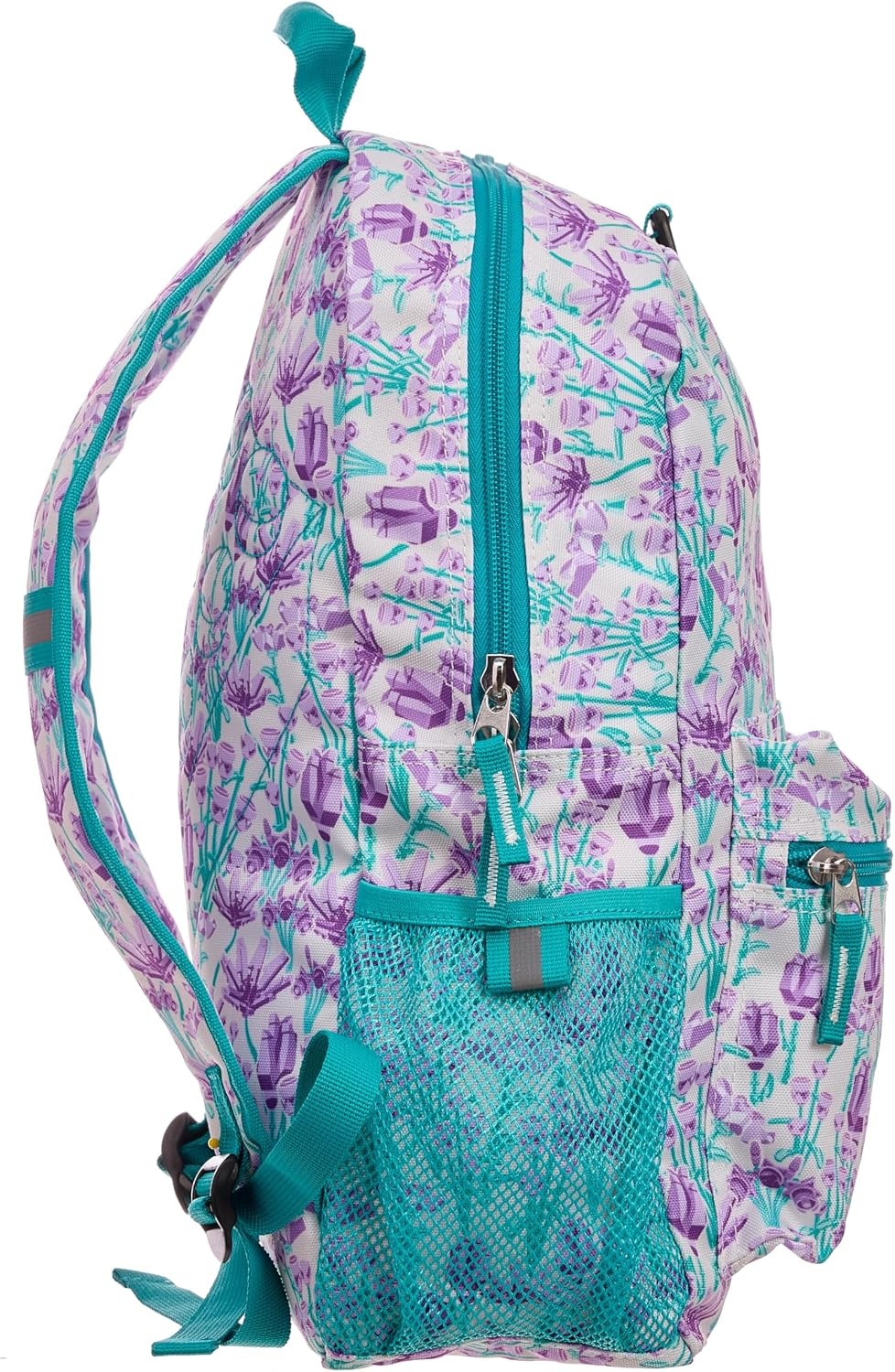image:imageLEGO Iconic Prints Kids School Backpack Bookbag for Travel OntheGo Back to School Boys and Girls with Adjustable Padded Straps and Fun patterns Rainbow HeartsPurple Bouquet