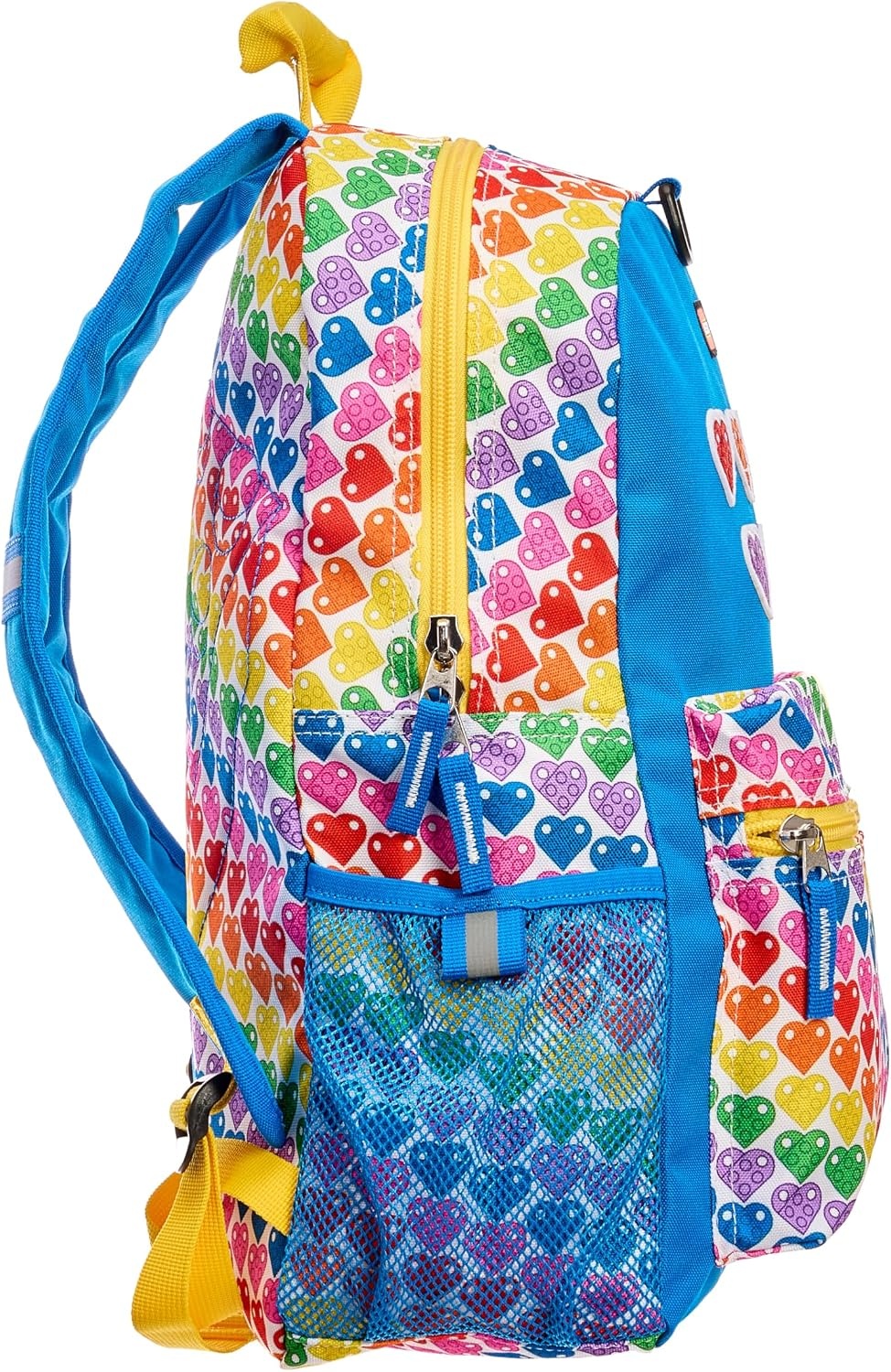 image:imageLEGO Iconic Prints Kids School Backpack Bookbag for Travel OntheGo Back to School Boys and Girls with Adjustable Padded Straps and Fun patterns Rainbow HeartsRainbow Hearts
