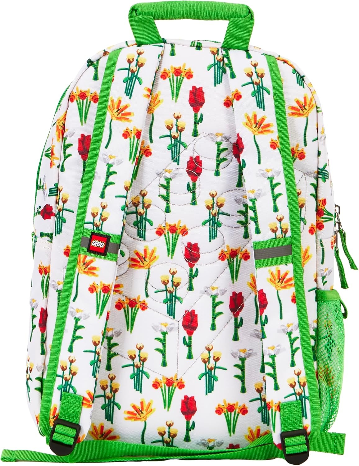 image:imageLEGO Iconic Prints Kids School Backpack Bookbag for Travel OntheGo Back to School Boys and Girls with Adjustable Padded Straps and Fun patterns Rainbow HeartsWarm Bouquet