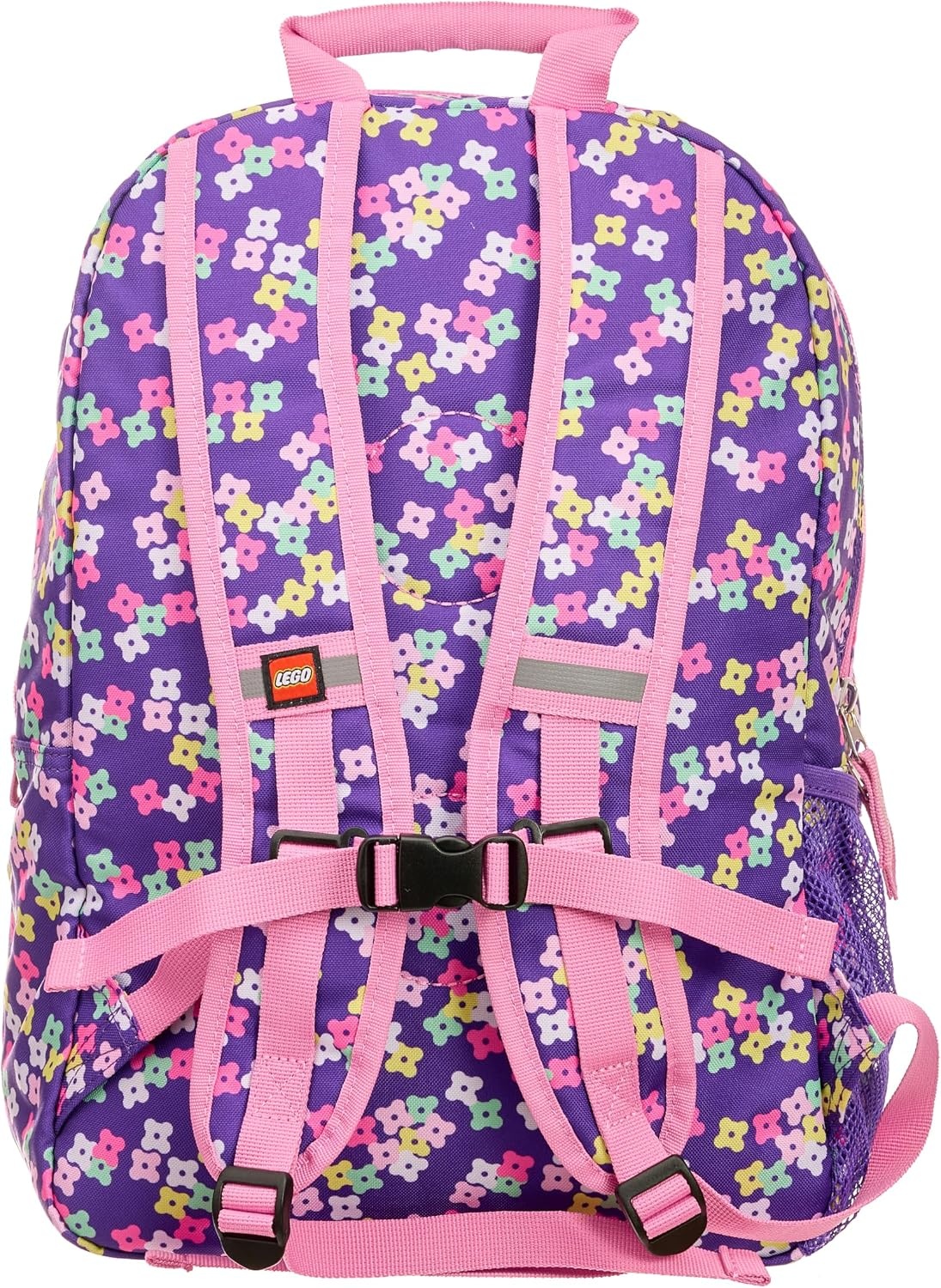 image:imageLEGO Iconic Prints Kids School Backpack Bookbag for Travel OntheGo Back to School Boys and Girls with Adjustable Padded Straps and Fun patterns Rainbow HeartsI Play My Way