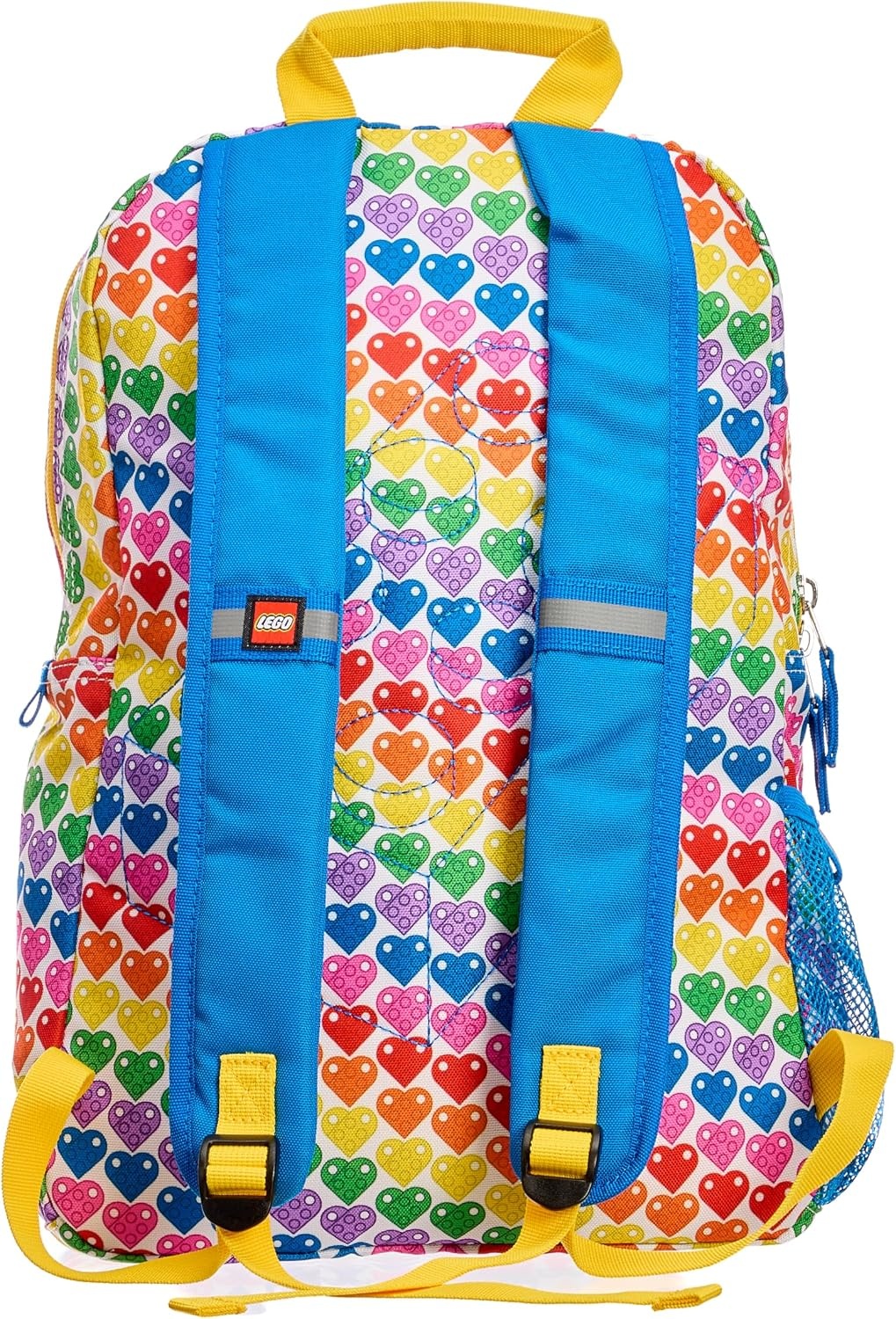 image:imageLEGO Iconic Prints Kids School Backpack Bookbag for Travel OntheGo Back to School Boys and Girls with Adjustable Padded Straps and Fun patterns Rainbow HeartsRainbow Hearts