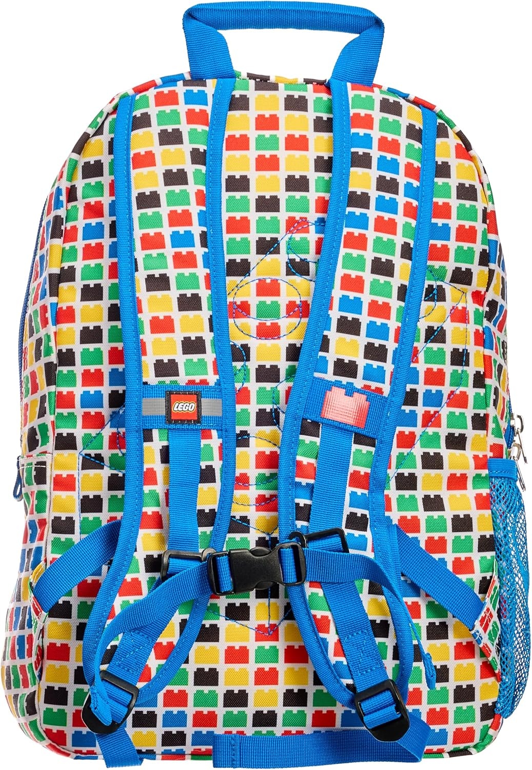 image:imageLEGO Iconic Prints Kids School Backpack Bookbag for Travel OntheGo Back to School Boys and Girls with Adjustable Padded Straps and Fun patterns Rainbow HeartsCheckered Brick