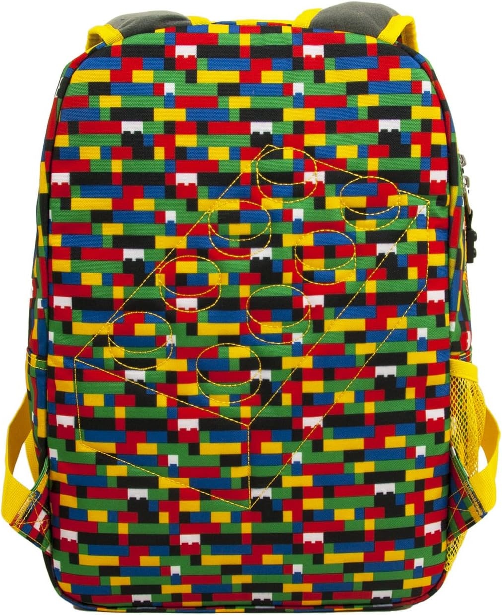 image:imageLEGO Iconic Prints Kids School Backpack Bookbag for Travel OntheGo Back to School Boys and Girls with Adjustable Padded Straps and Fun patterns Rainbow HeartsBrick Wall