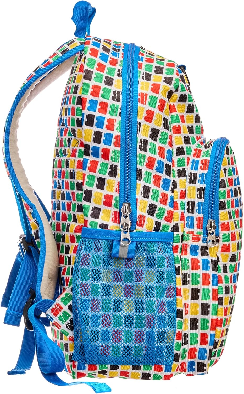 image:imageLEGO Iconic Prints Kids School Backpack Bookbag for Travel OntheGo Back to School Boys and Girls with Adjustable Padded Straps and Fun patterns Rainbow HeartsCheckered Brick