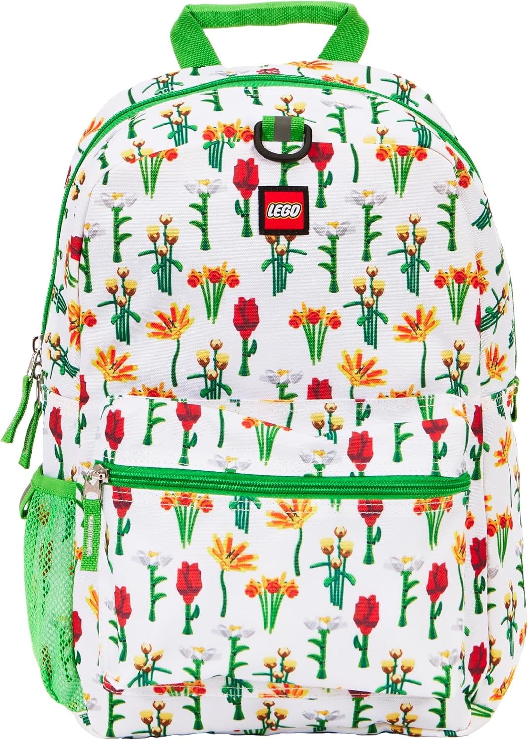 image:imageLEGO Iconic Prints Kids School Backpack Bookbag for Travel OntheGo Back to School Boys and Girls with Adjustable Padded Straps and Fun patterns Rainbow HeartsWarm Bouquet