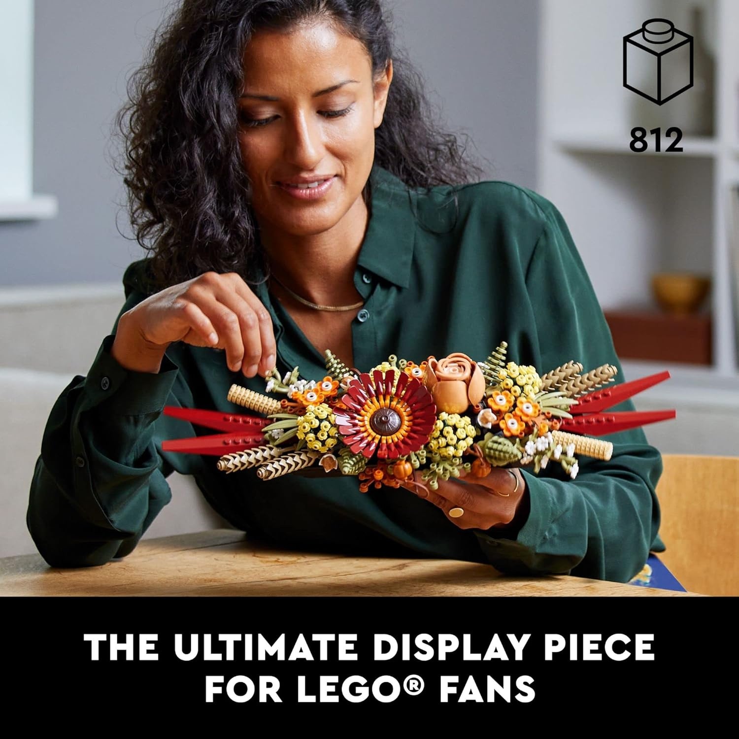 image:imageLEGO Icons Dried Flower Centerpiece Building Sets for Adults Ages 18 Years Fall amp Thanksgiving Decorations for Dinner Table or Mantel 10314Crafts Set