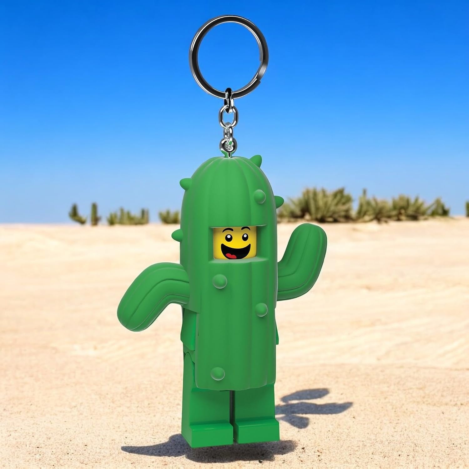 image:imageLEGO Keychain Light Cactus Boy KE157H Large 3 Inch Tall Bag charm with LED light