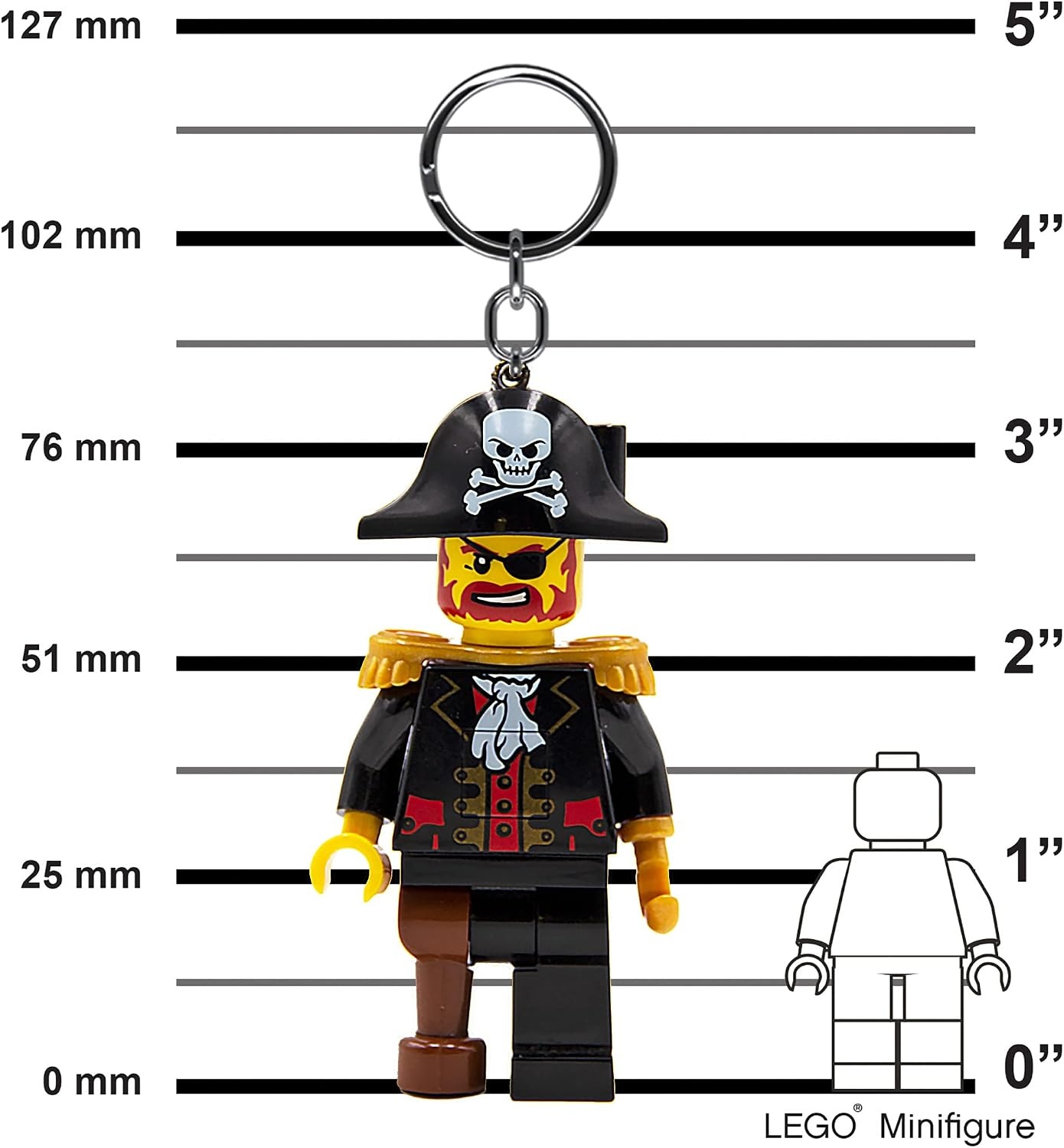 image:imageLEGO Keychain Light Captain Brickbeard KE23H Large 3 Inch Tall Bag charm with LED lightBlack