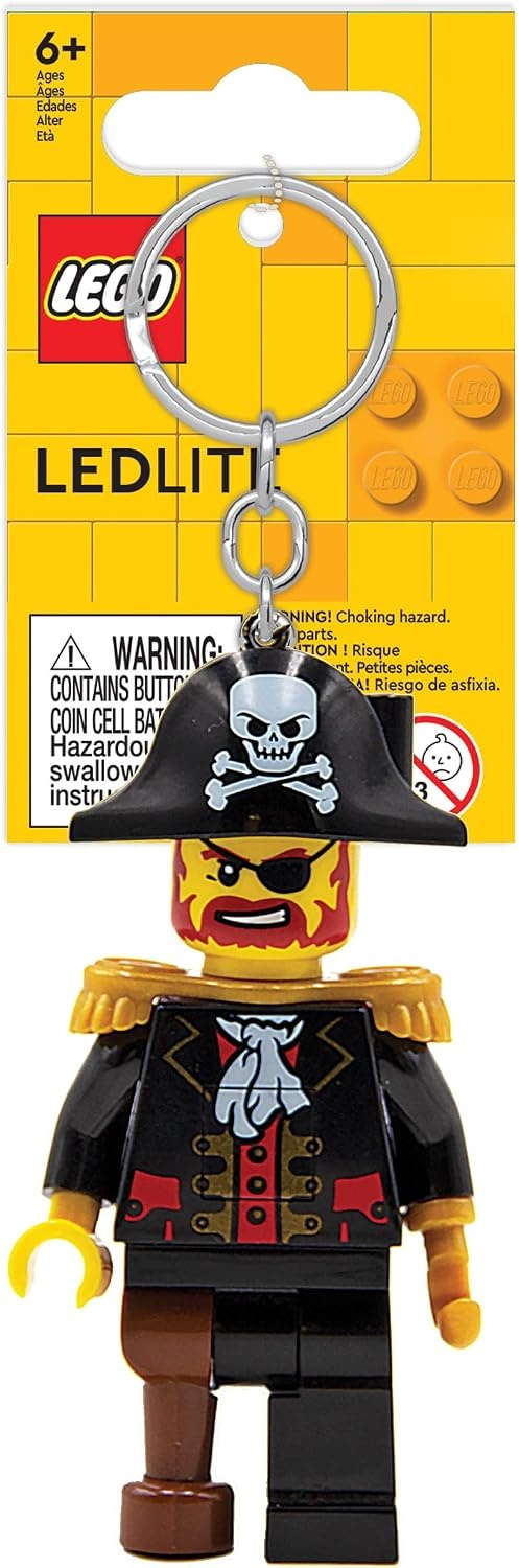 image:imageLEGO Keychain Light Captain Brickbeard KE23H Large 3 Inch Tall Bag charm with LED lightBlack
